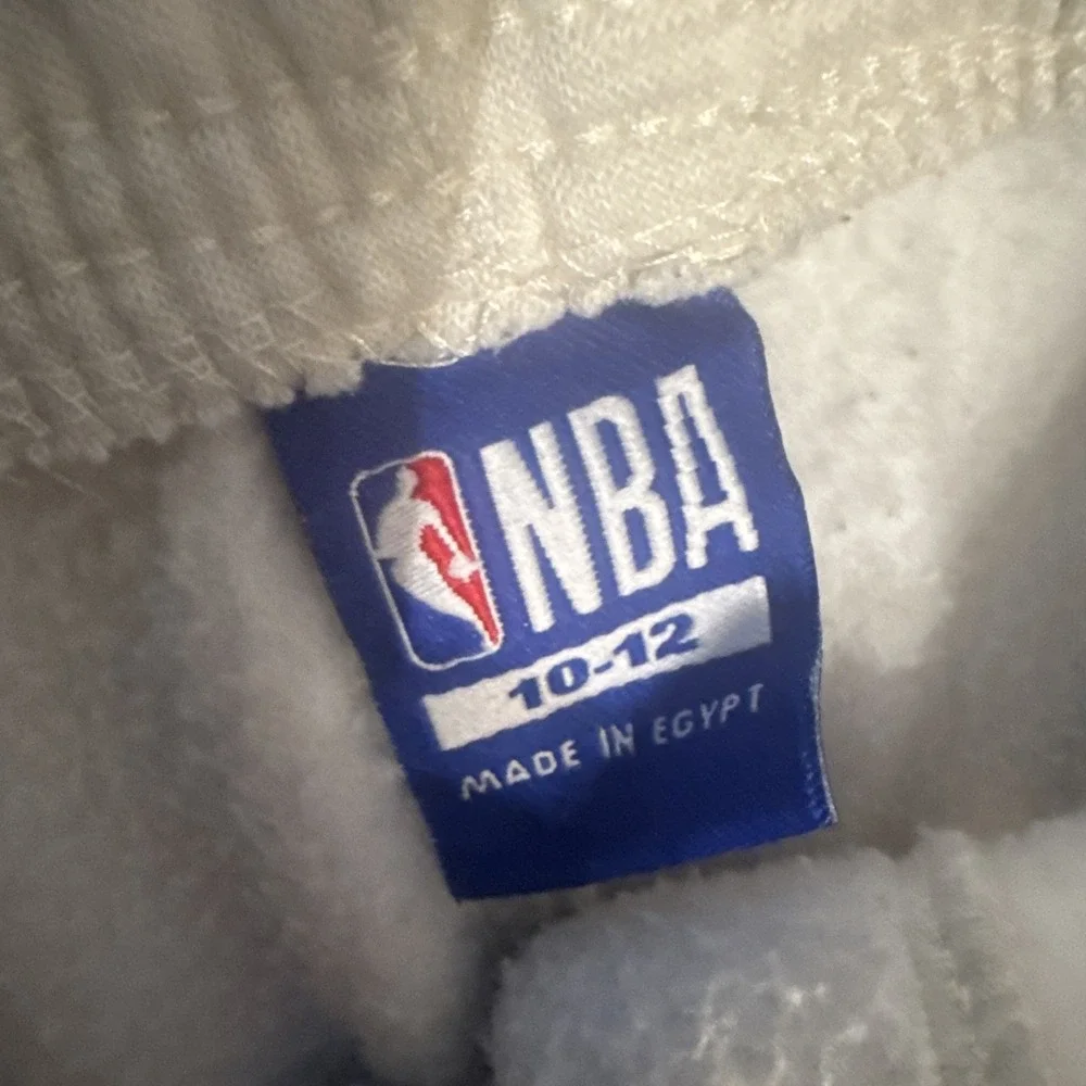 NBA Youth Boys Gray Sweatpants Size 10-12 Elastic Waist Cuffed Joggers‎ Logo